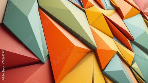colorful photo abstract background square, triangle