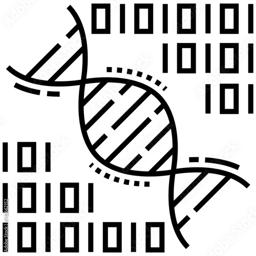 Line icon design of genetic engineering 