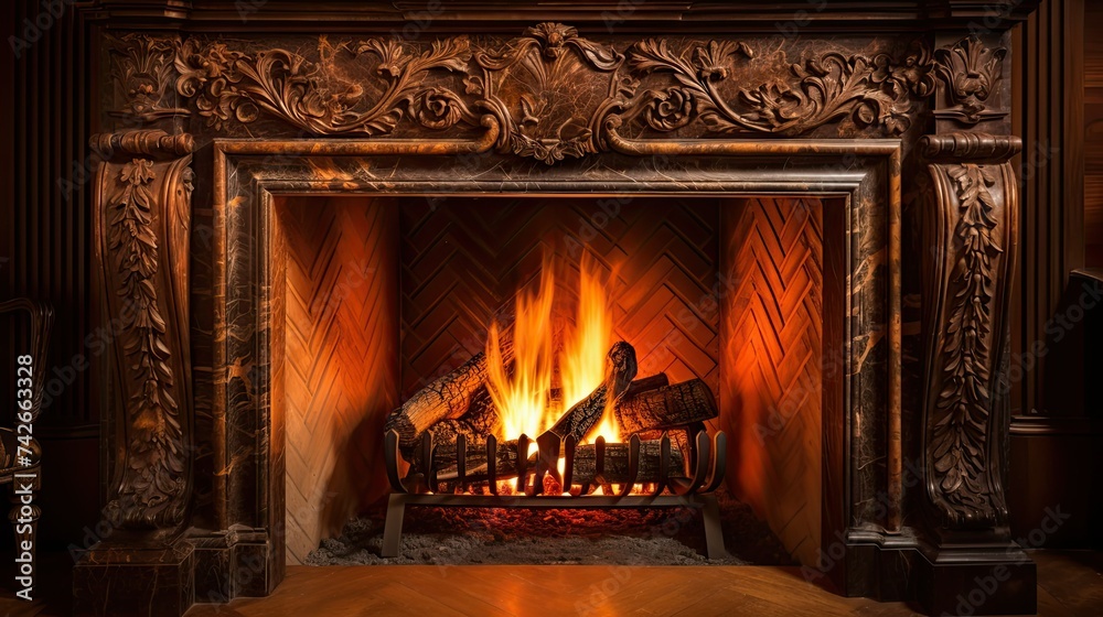 hearth fireplace flame