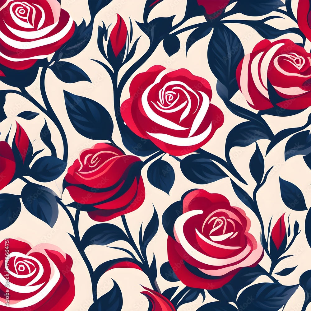 seamless pattern with roses seamless pattern with roses
