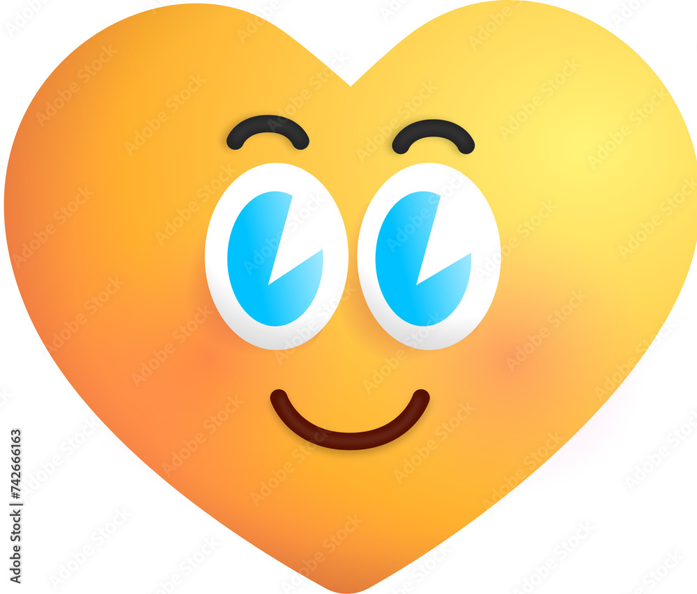 Cute Heart Shape Emoji, Love Heart Emoji Vector Art, Icons, and Graphics