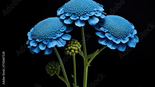 natural blue tansy flower photo