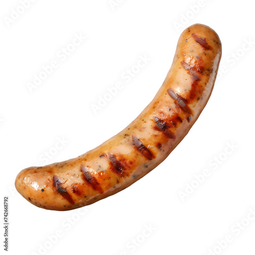 german sausage isolated on transparent background,transparency 