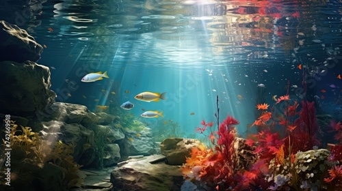 aquatic underwater lake © PikePicture