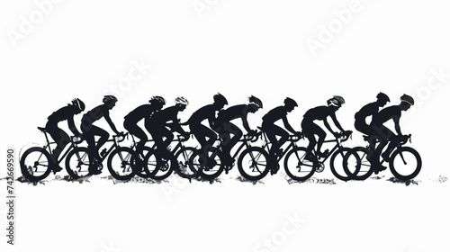 Athlete cyclists illustration vector