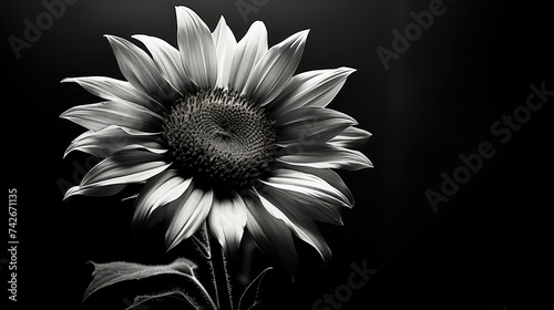 plant black white sunflower
