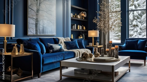 style navy blue home decor
