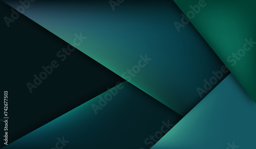 Abstract background with a vector look of dark green and blue overlaid on top of each other.
