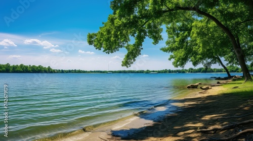 Fototapeta Naklejka Na Ścianę i Meble -  swimming lewisville lake