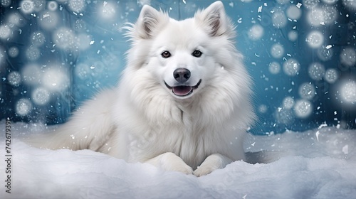winter snowflakes dog © PikePicture