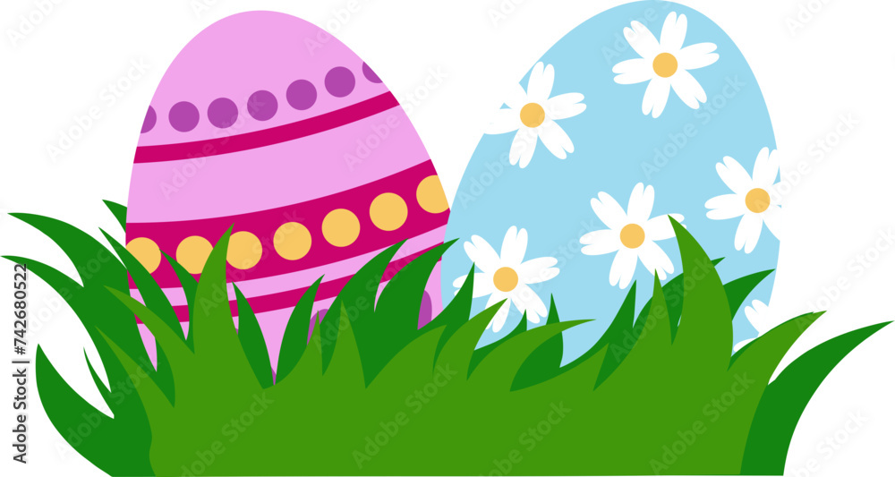 Easter Egg With Grass Decoration Easter Egg With Grass Decoration