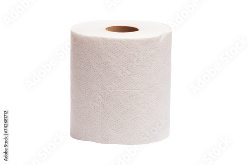 Toilet paper roll isolated on transparent background.