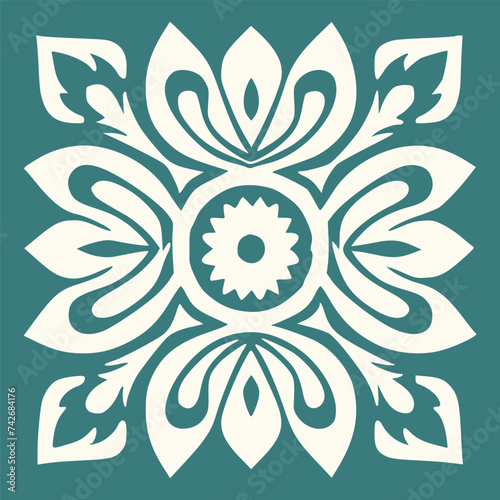 Seamless floral pattern design for textile