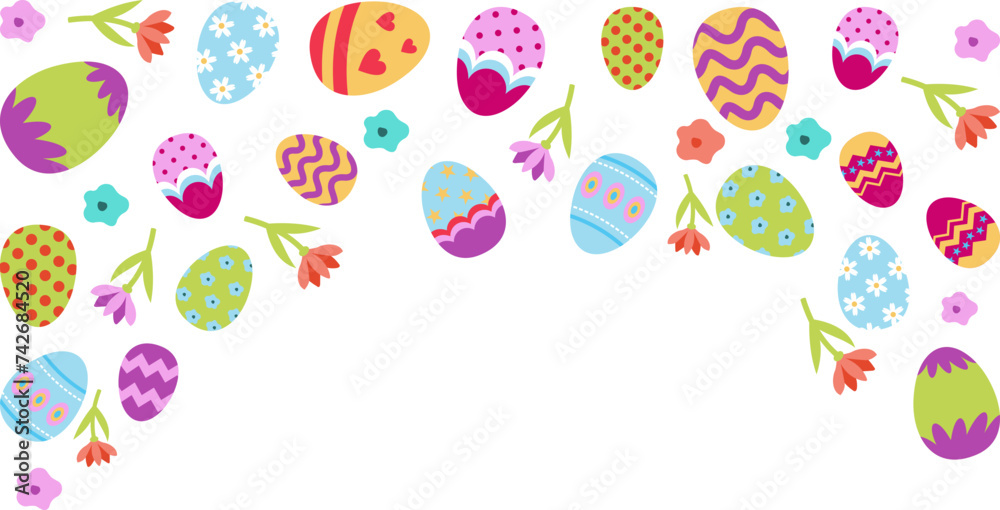 Easter Egg Corner Border Decoration Easter Egg Corner Border Decoration