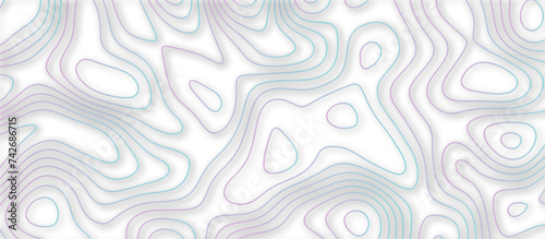 Abstract topographic contours 3d map background .topographic line texture background .monochrome image .stylized height of the topographic map contour in lines. photo