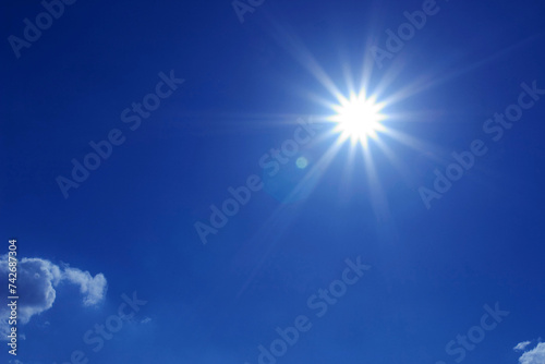 sun in blue sky
