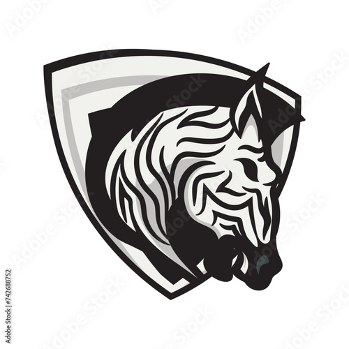 Zebra esport logo mascot design