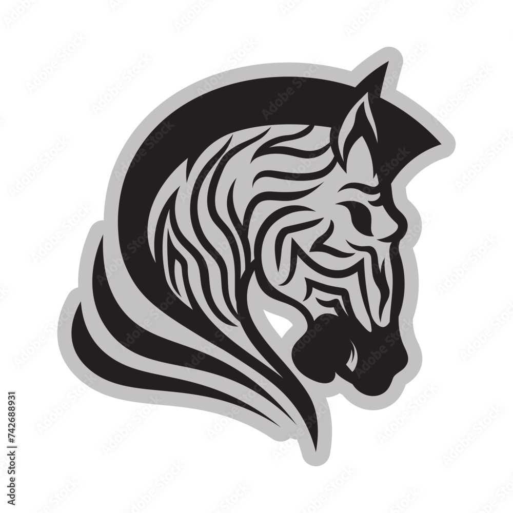 Zebra logo mascot design