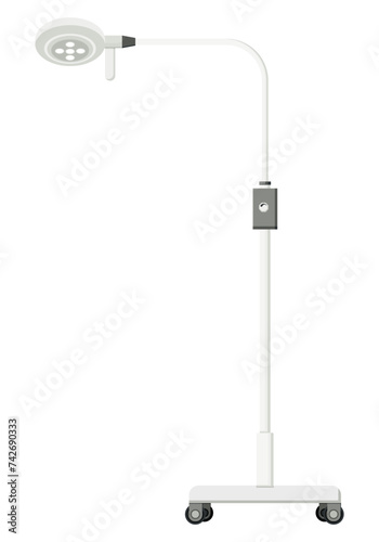 Medical equipment, Examination lights are specialized lights used in medical settings to provide bright, focused illumination for examinations and procedures. Flat design