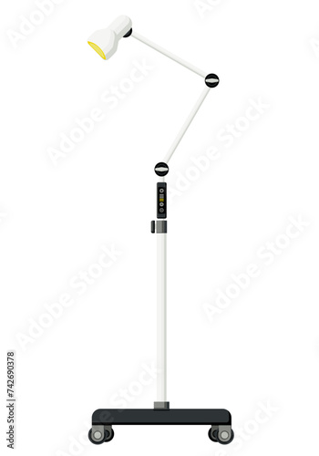 Medical equipment, Examination lights are specialized lights used in medical settings to provide bright, focused illumination for examinations and procedures. Flat design