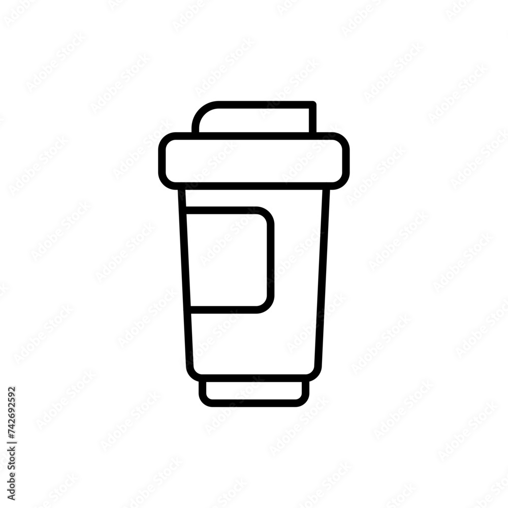 Paper cup outline icons, minimalist vector illustration ,simple transparent graphic element .Isolated on white background Paper cup outline icons, minimalist vector illustration ,simple transparent graphic element .Isolated on white background