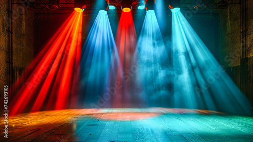 Spotlight Magic: Dramatic Stage Lighting at a Concert, Amplifying the Party Atmosphere