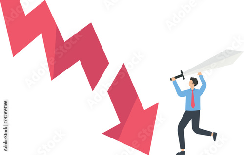 Avoiding risks and preventing crises and losses, Reducing or saving economic and wealth losses concept,

