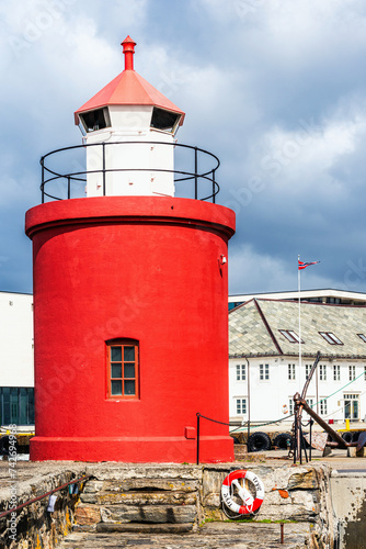 Molja Lighthouse and Fisheries Museum in ALESUND, Geirangerfjord, Norway photo