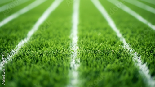 grass of soccer field on background