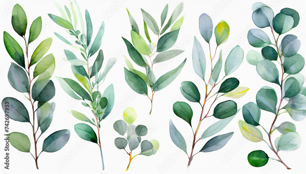 Tropical vector leaf with gold, flowers and flamingo. set floral illustration. exotic Leaves isolated on white background. collection with flowers for invitation Tropical vector leaf with gold, flowers and flamingo. set floral illustration. exotic Leaves isolated on white background. collection with flowers for invitation