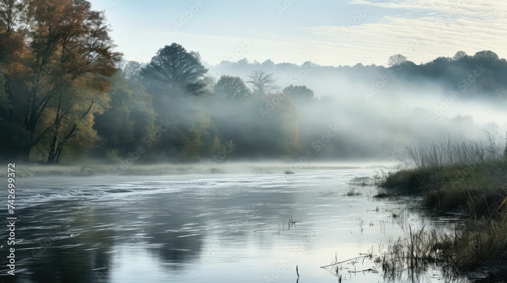 serene morning mist