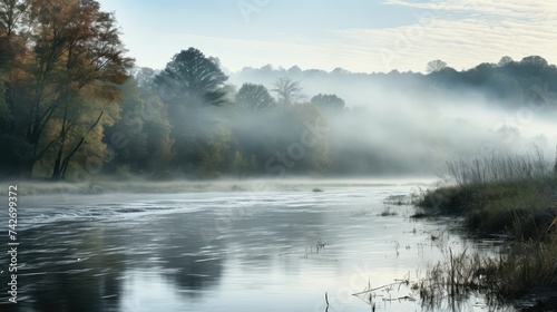 serene morning mist