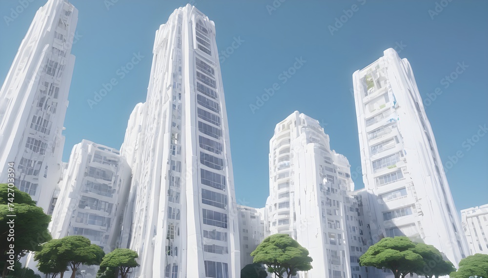 Modern Buildings and apartment AI images Modern Buildings and apartment AI images