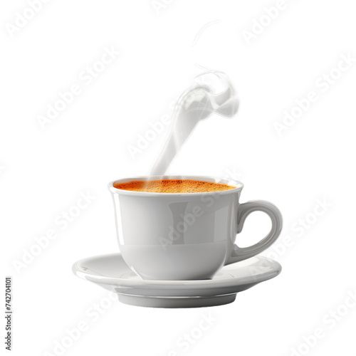 Coffee cup isolated on transparent background. Coffee cup beverage, cafe breakfast illustration