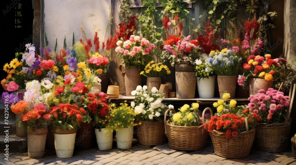 bouquet flower baskets