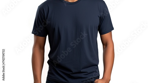 fashion navy blue t shirt photo