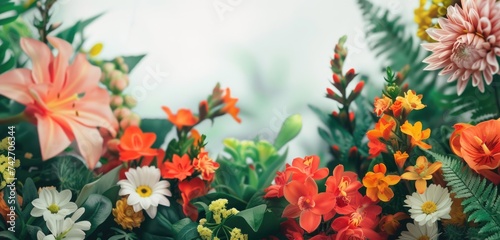 beautiful colorful floral flowers background