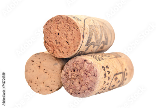 Wine cork isolated on white