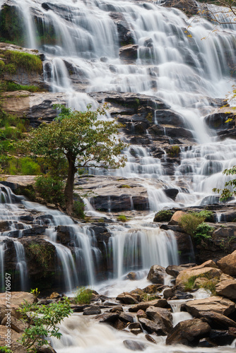 Mae-ya waterfall  Chiangmai  Thailand   waterfall in the mountains