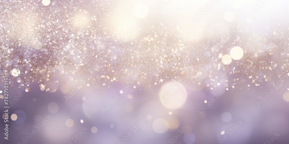 Snow flakes light confetti glitter bokeh decorative background scene