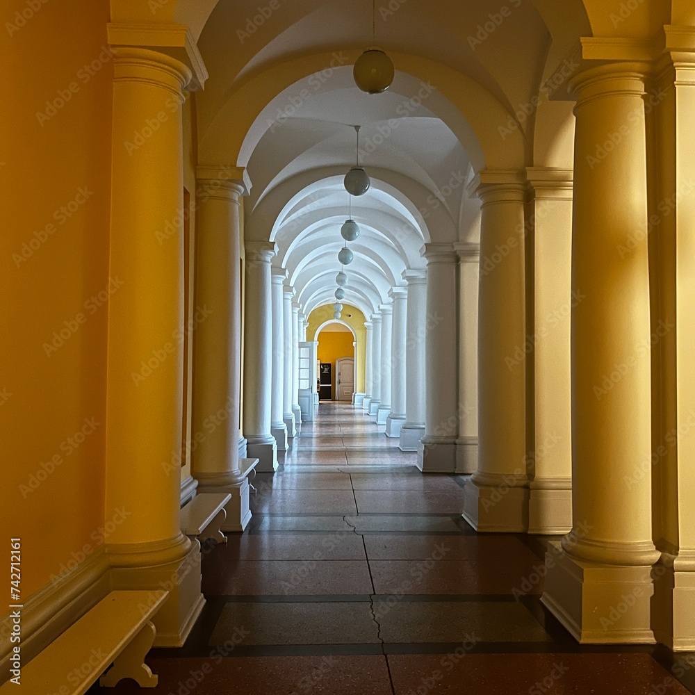 Yellow cathedral columns