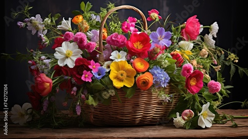 tulips easter basket flowers