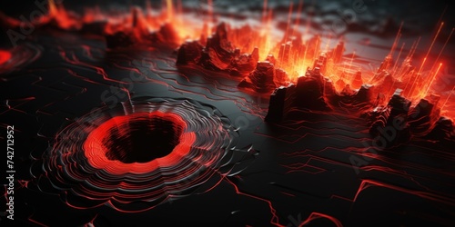 A dramatic image of a ring of fire, perfect for illustrating danger and excitement