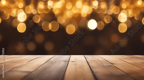 Podium for displaying products on brown background