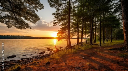 Fototapeta Naklejka Na Ścianę i Meble -  water lake eufaula