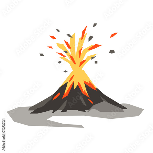 噴火する火山