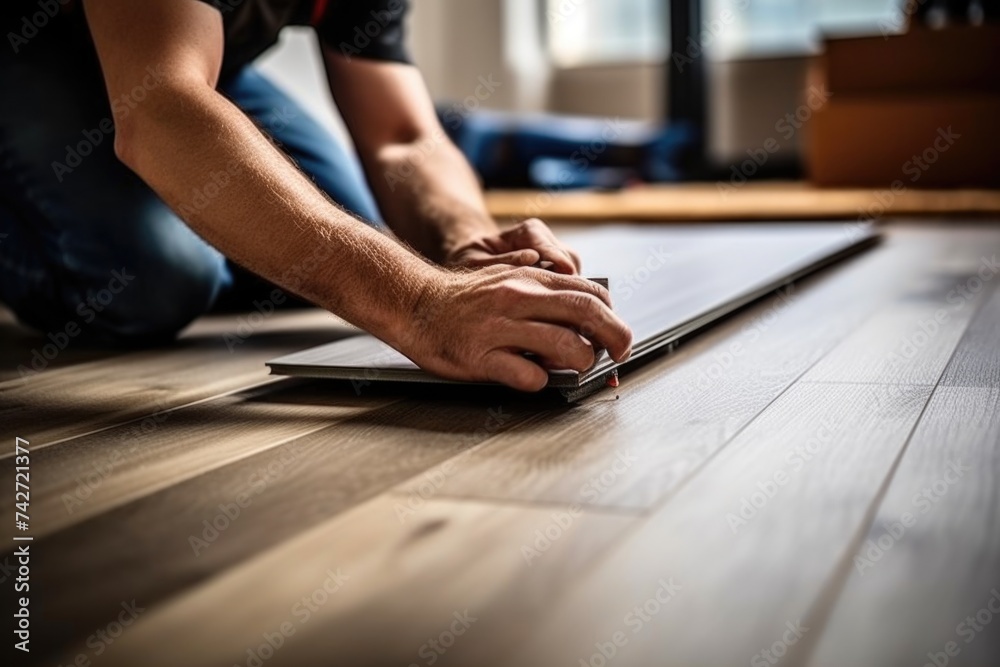 A man laying on the floor using a laptop. Suitable for technology concepts