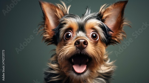 shocked surprised dog photo
