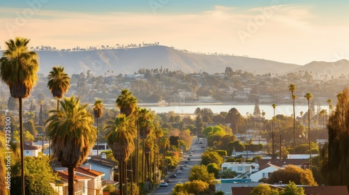 Fototapeta Naklejka Na Ścianę i Meble -  trendy silver lake los angeles