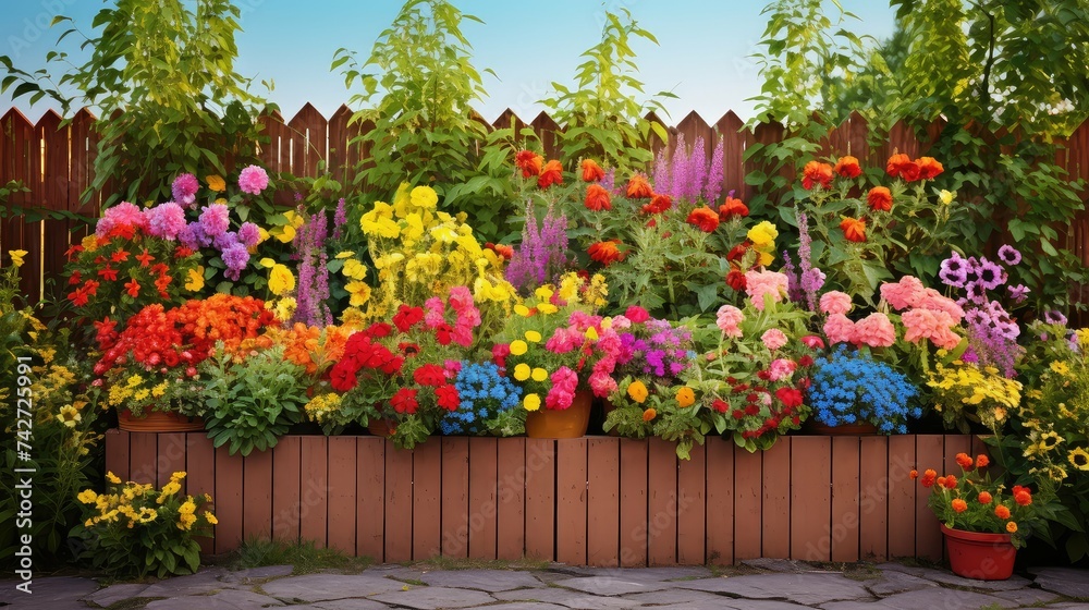 Fototapeta premium soil raised flower bed